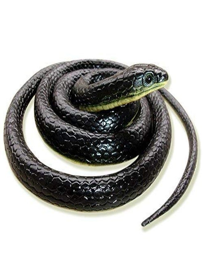 Munmoll Toys & Gifts Rubber Snakes Prank Toys & Gifts, Magic Shows Toy Snake for Kids, Fake Snake Toys for Garden,Funny Place Long (Black 30 -inch) Pack of 1 - Image 2